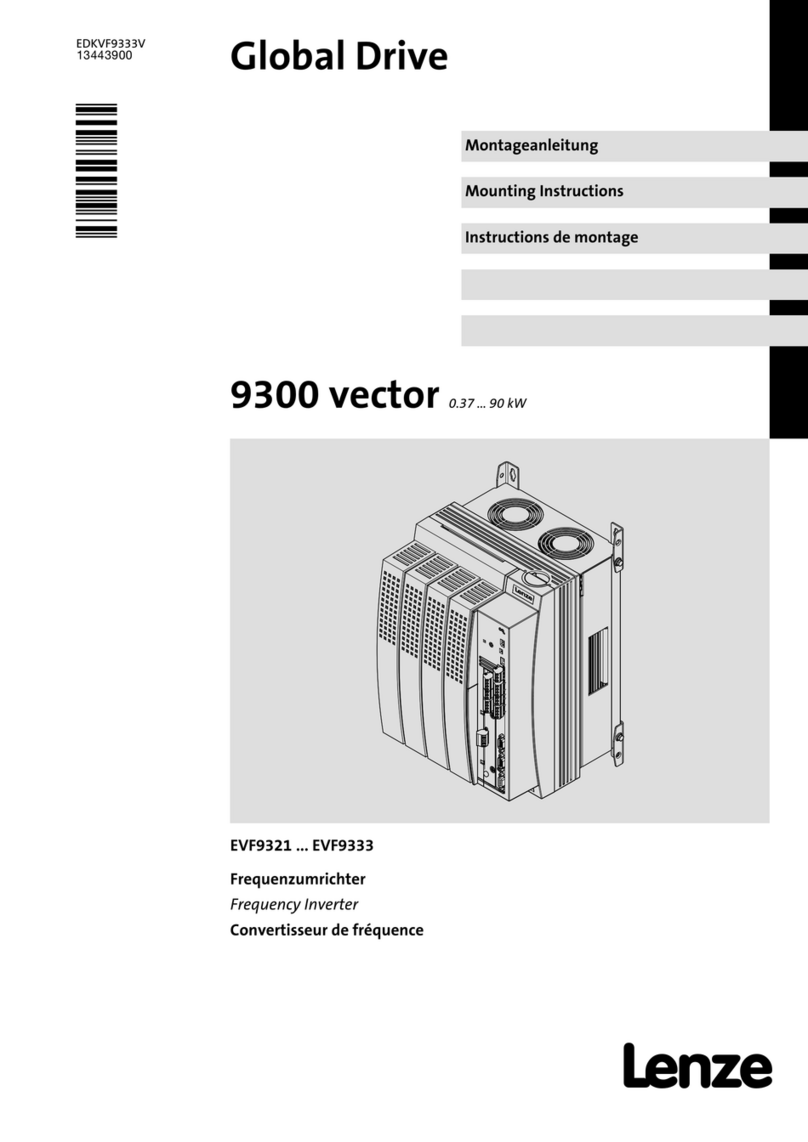 Lenze 9300 vector Series Mounting instructions