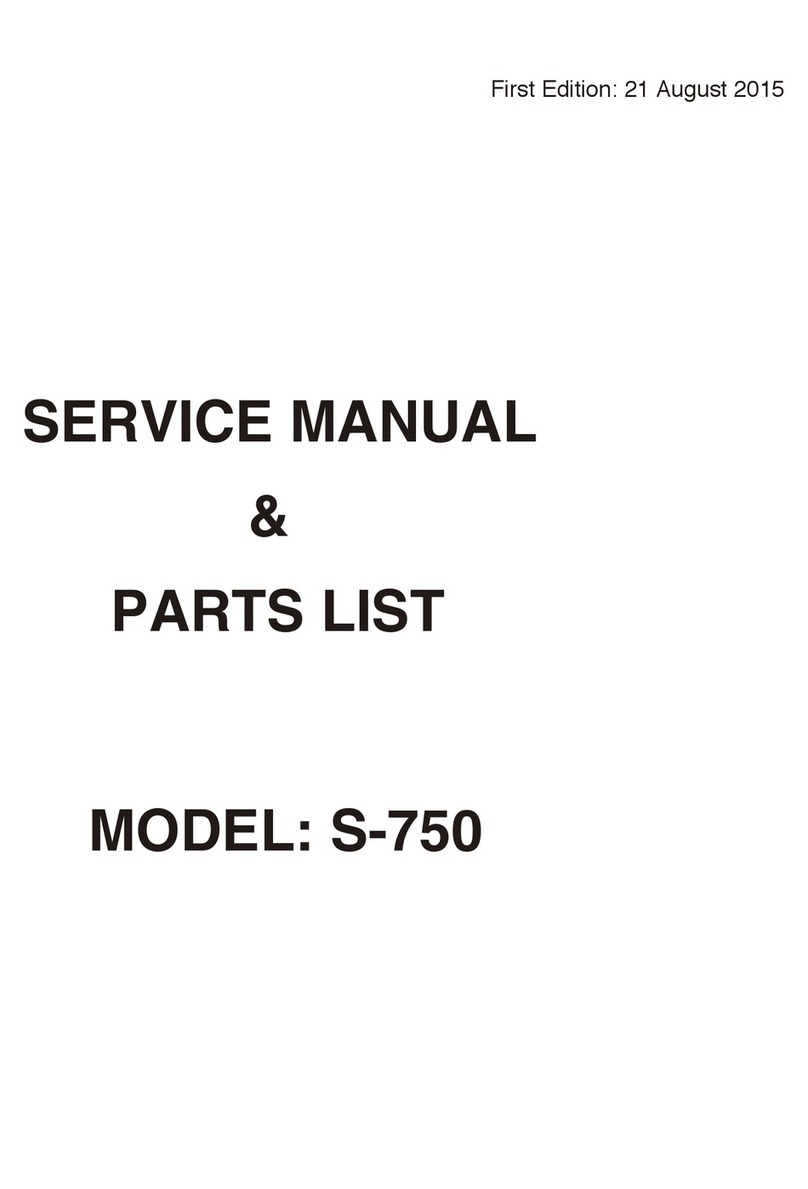 Janome S750 Service manual and parts list