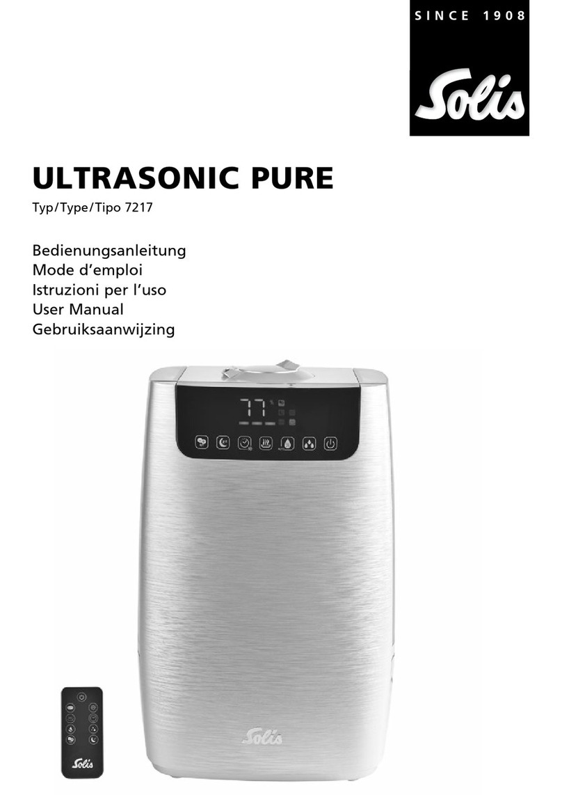 SOLIS ULTRASONIC PURE SH802A 7217 user manual