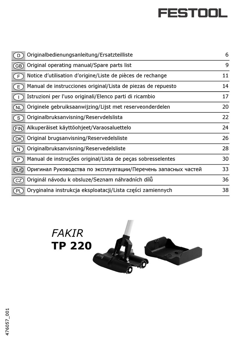 Festool FAKIR TP 220 Original operating manual/spare parts list
