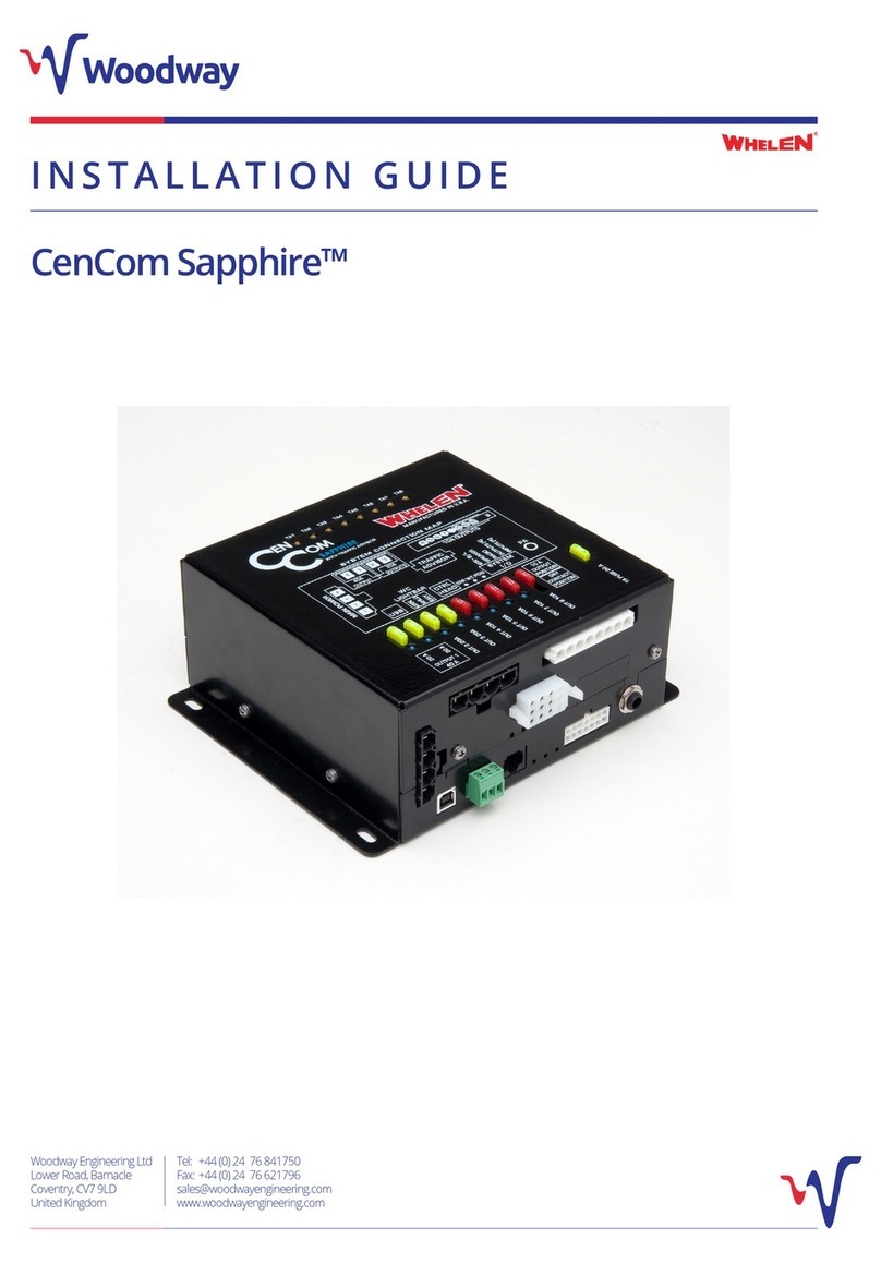 Whelen Engineering Company Woodway CenCom Sapphire installation guide
