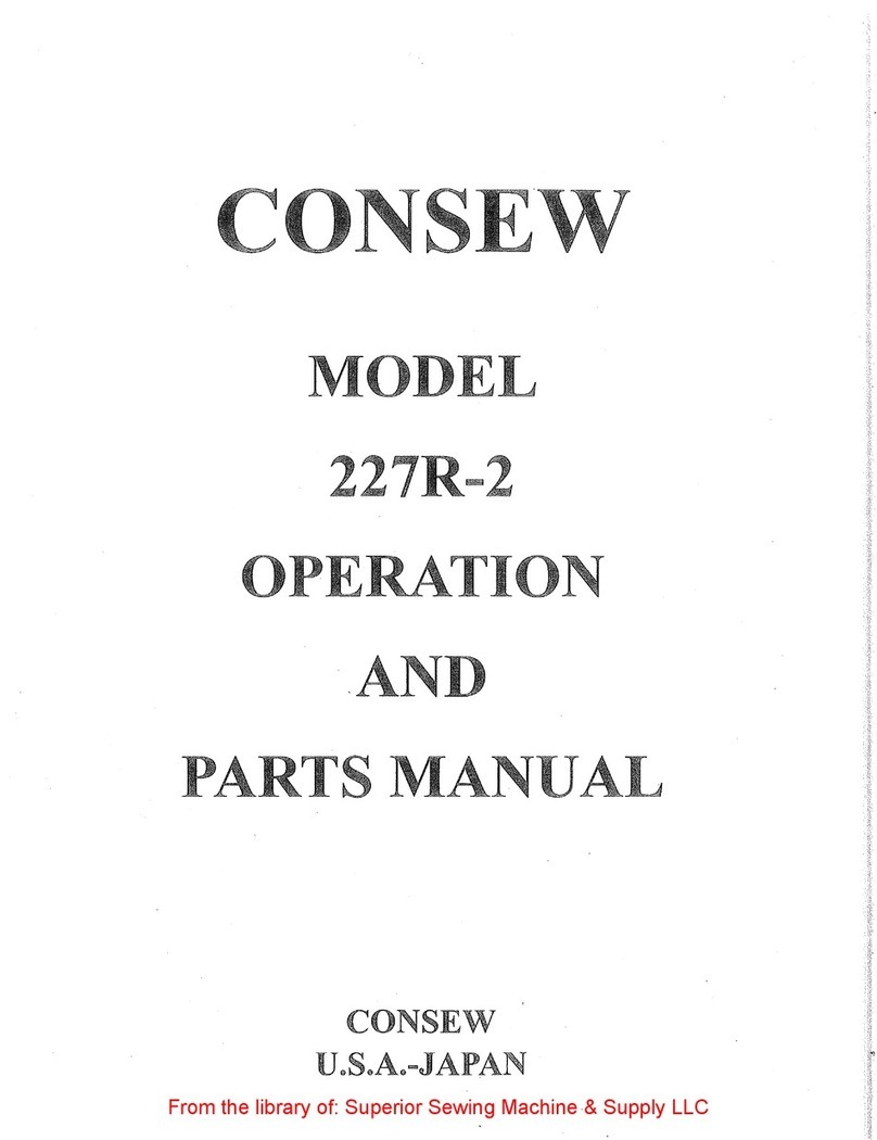 Consew 227r-2 Operation and parts manual
