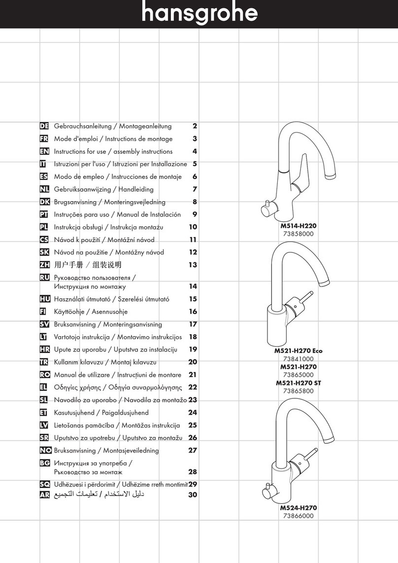 Hans Grohe M514-H220 Instructions for use/assembly instructions