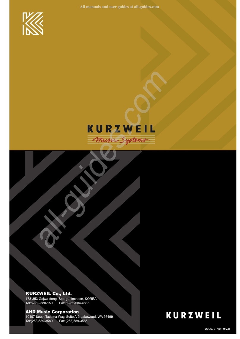 Kurzweil RE-110 owner's manual