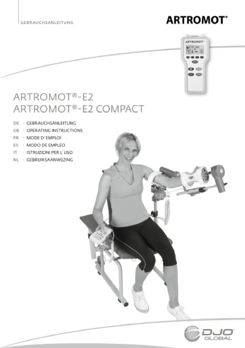 DJO Global ARTROMOT-E2 COMPACT operating instructions DJO Global ARTROMOT-E2 COMPACT operating instructions