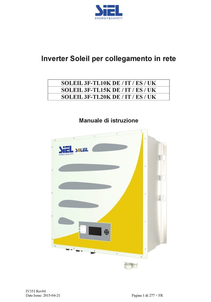 Siel SOLEIL 3F-TL10K Installation and operation manual