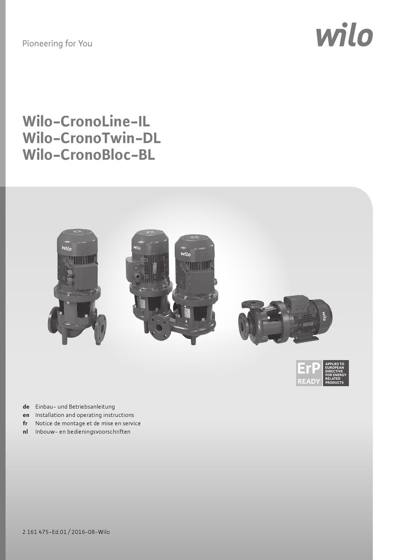 Wilo CronoLine-IL Installation and operating instructions