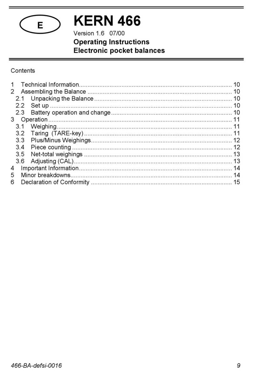 KERN 466 Series User manual