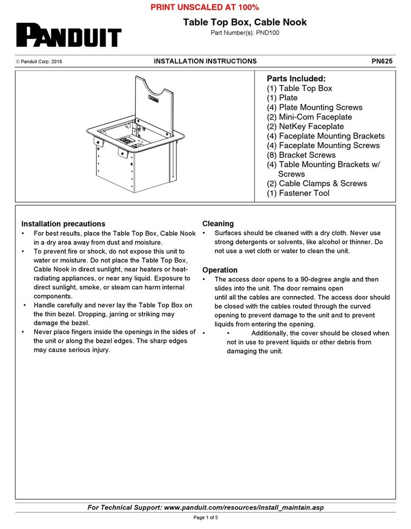 Panduit PND100 installation instructions