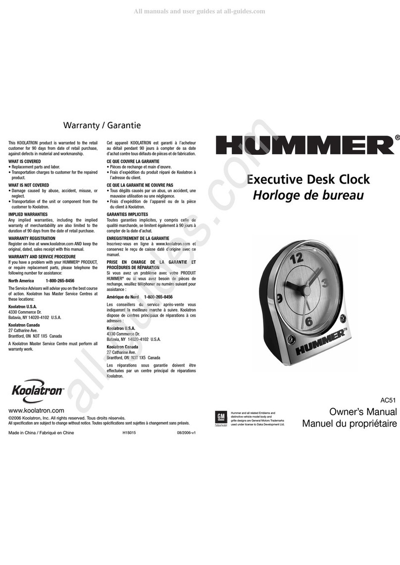 Koolatron Hummer AC51 User manual