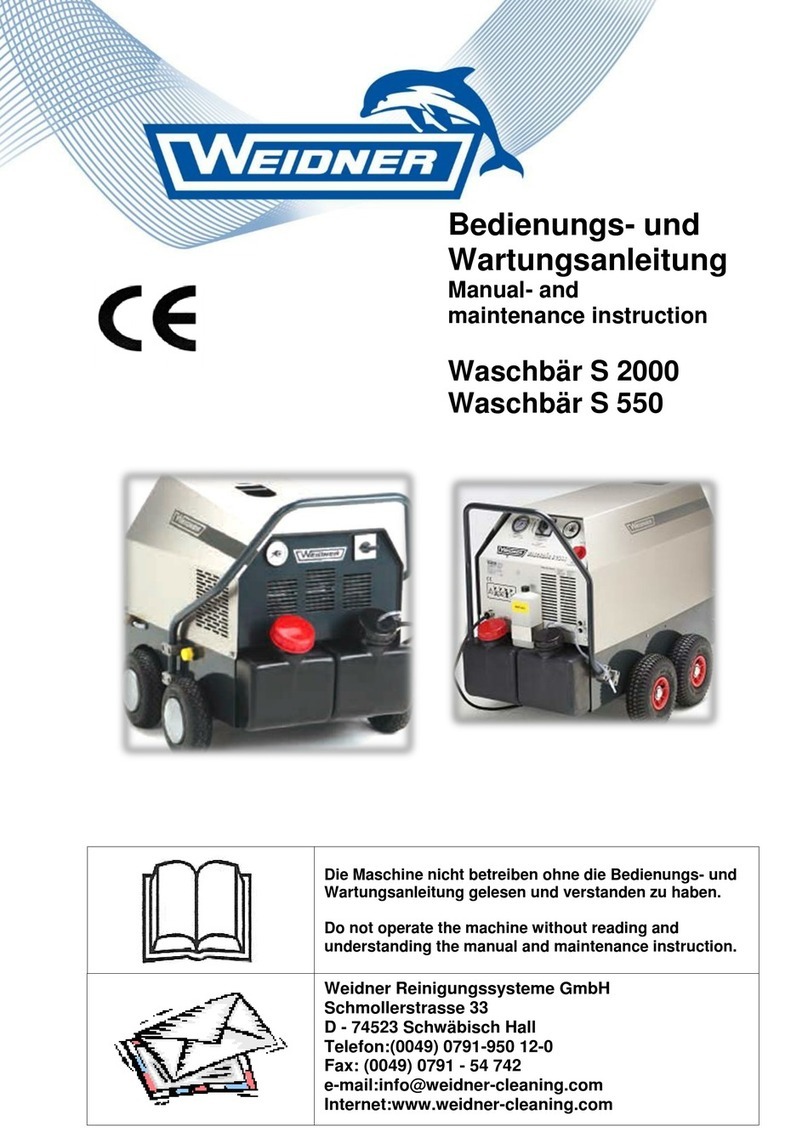 Weidner Waschbar S 2000 Manual- and maintenance instruction