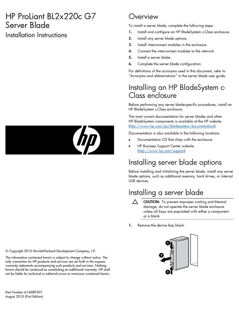 HP ProLiant BL2x220c G7 User manual