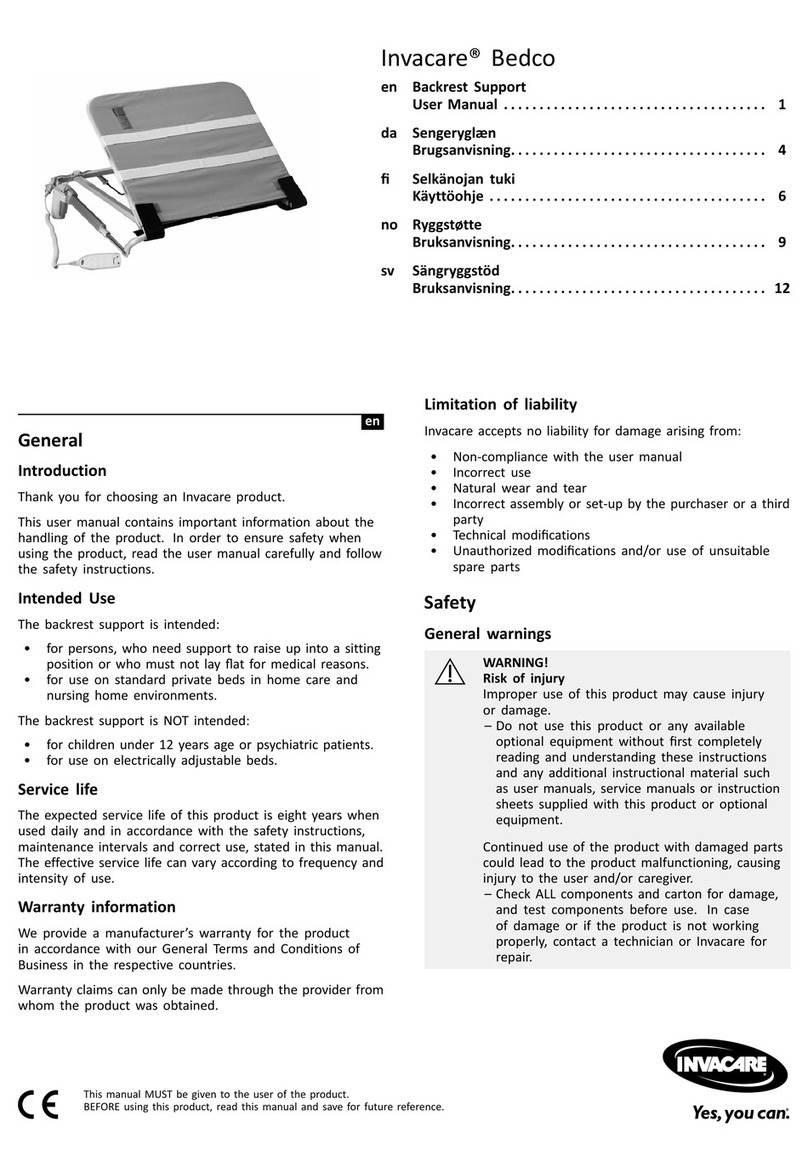 Invacare Bedco User manual Invacare Bedco User manual