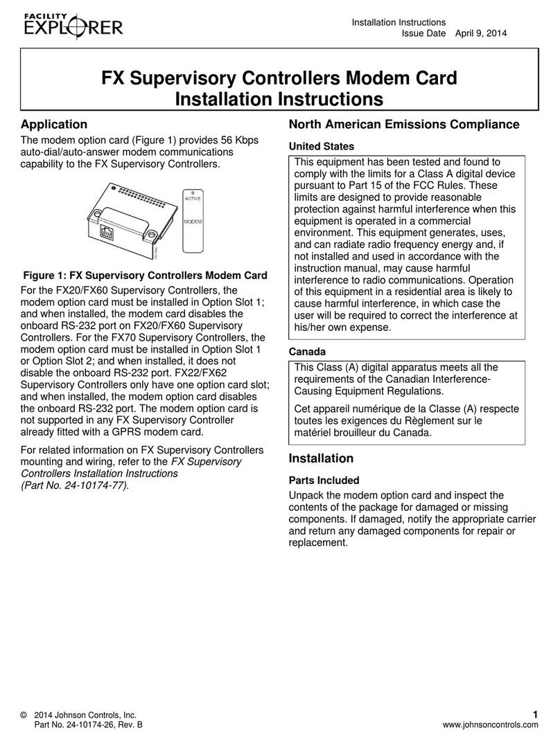 Facility Explorer FX Series installation instructions
