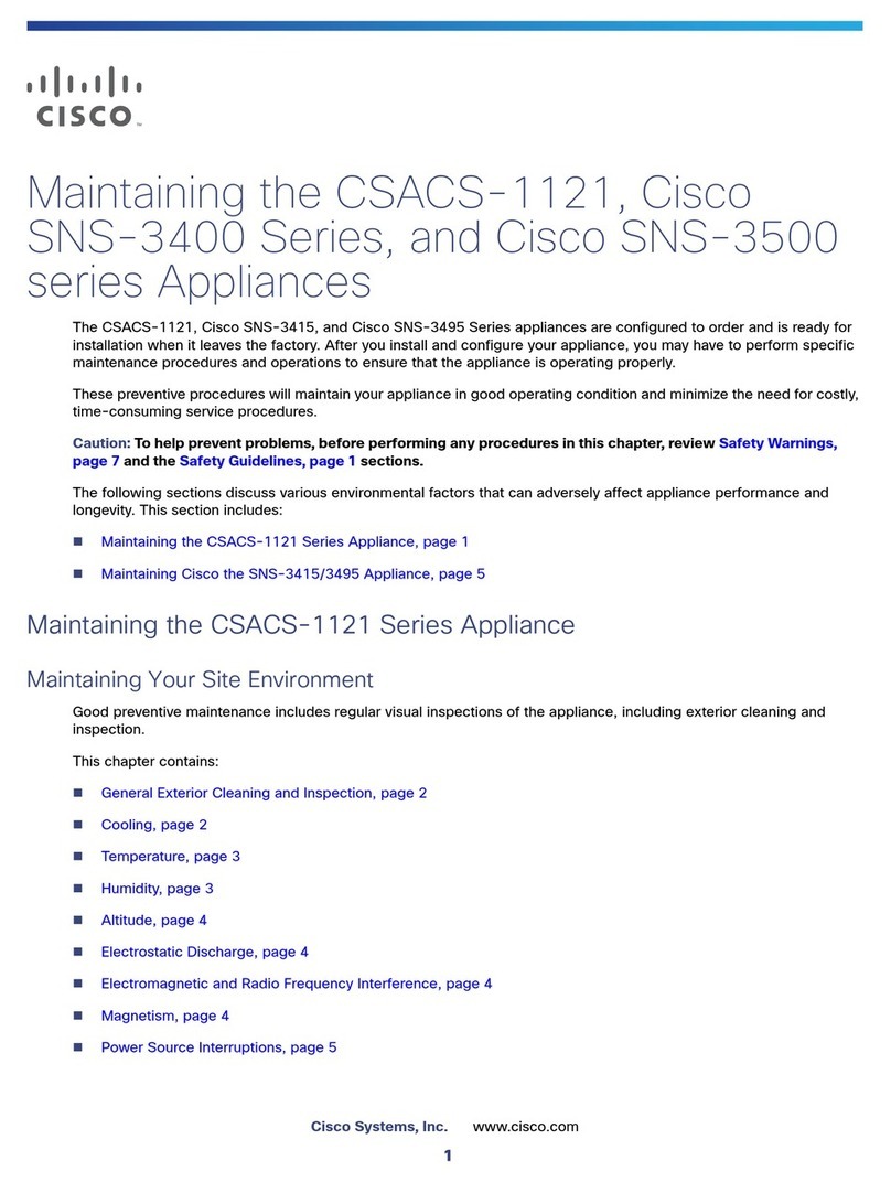 Cisco SNS-3400 Series Maintenance manual