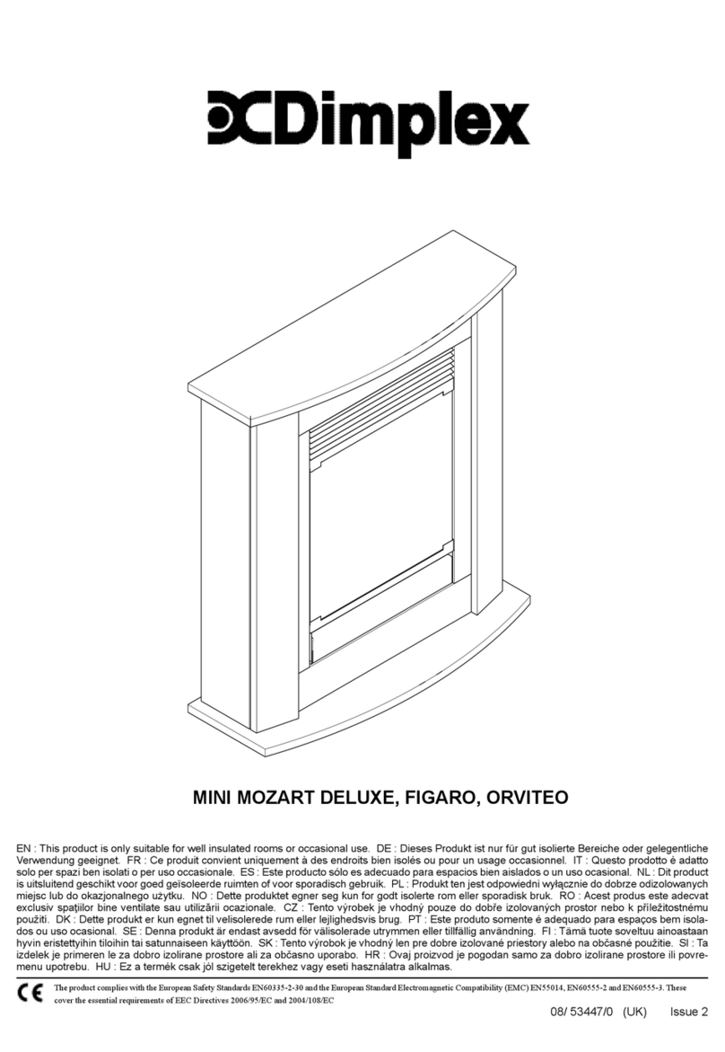 Dimplex Mini Mozart Deluxe User instructions Dimplex Mini Mozart Deluxe User instructions