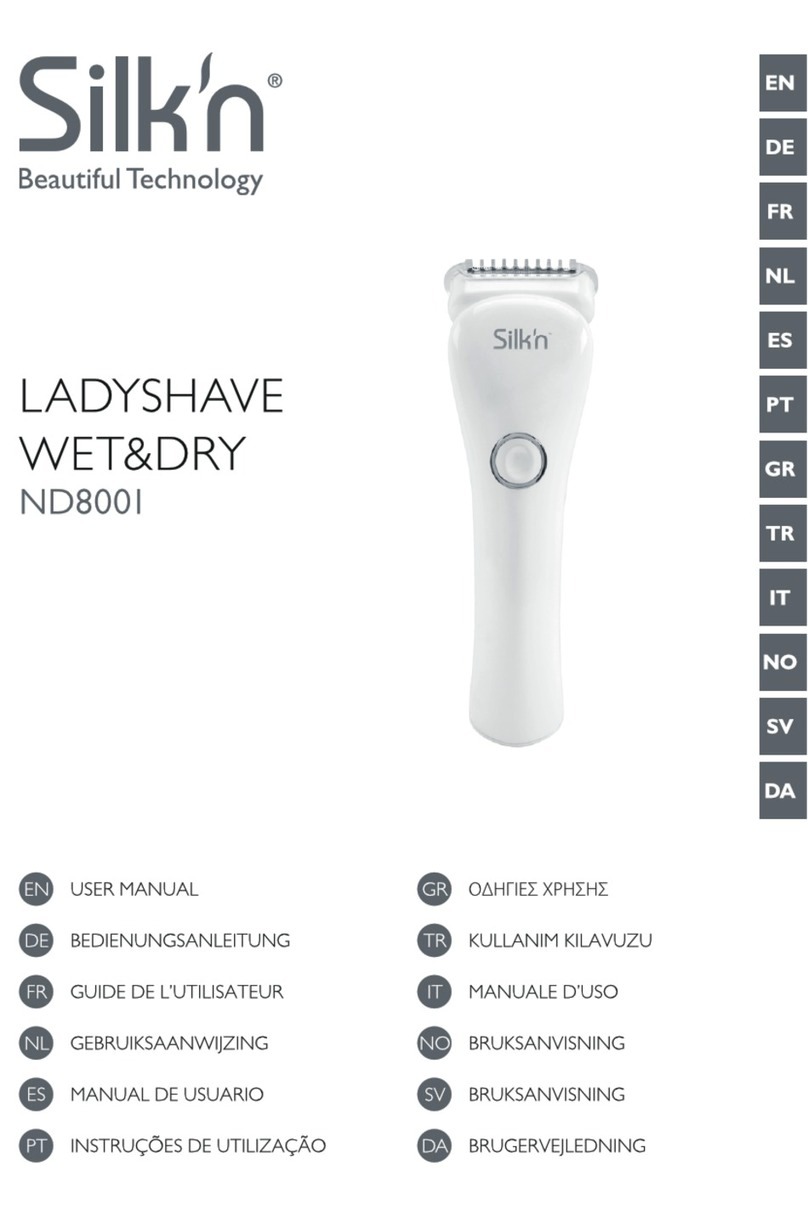 Silk'n LadyShave Wet&Dry ND8001 user manual Silk'n LadyShave Wet&Dry ND8001 user manual