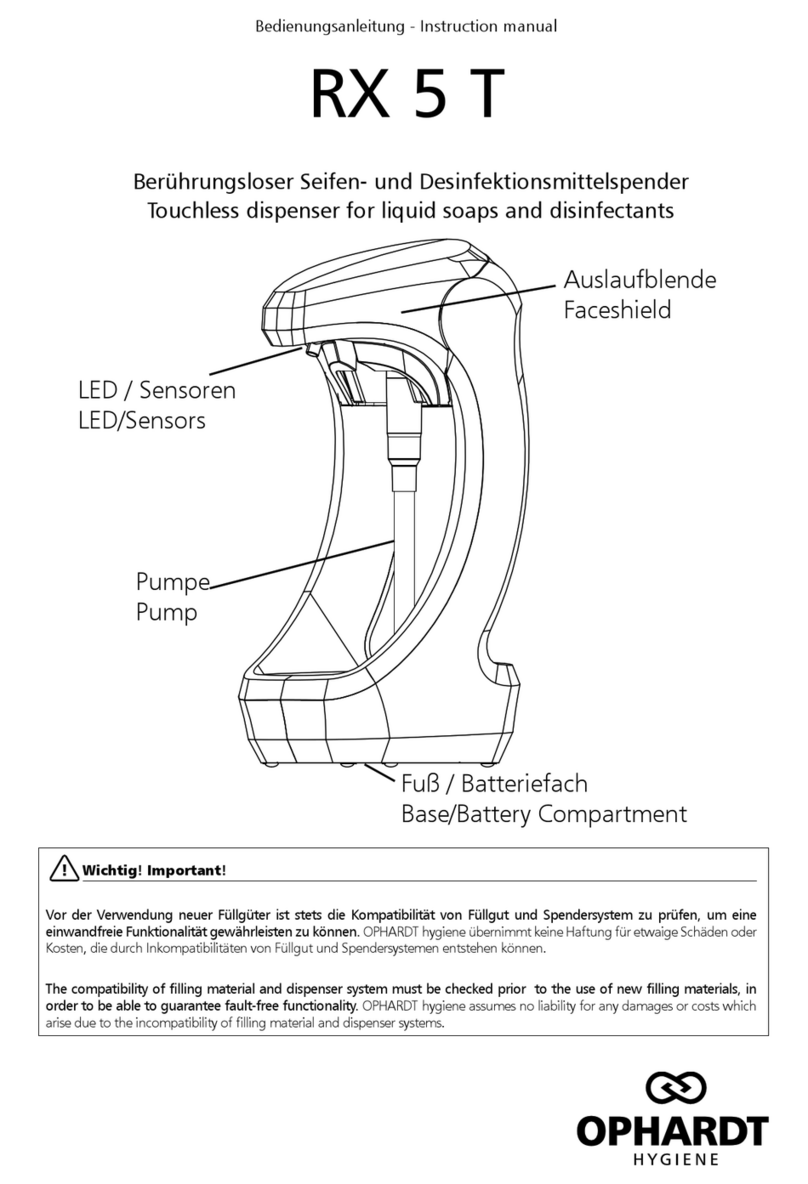 ophardt RX 5 T instruction manual