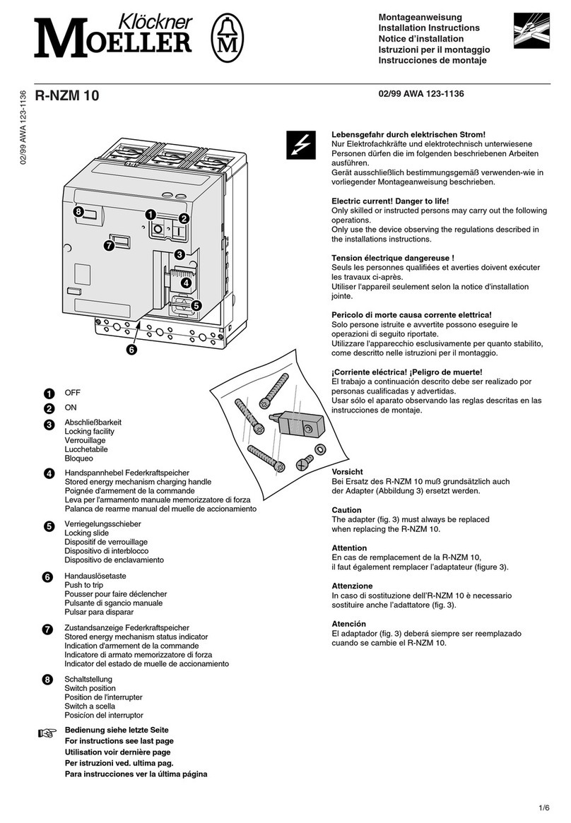 Klockner Moeller R-ZNM 10 installation instructions
