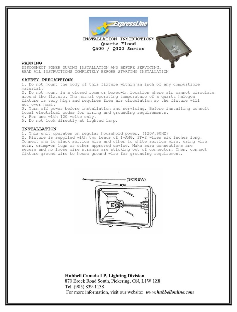 Hubbell Quartz Flood Q500 Series User manual
