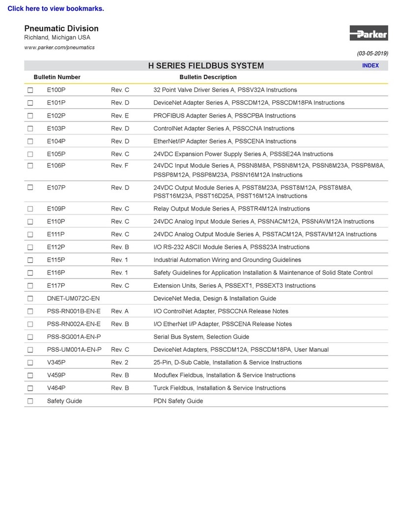 Parker H Series Installation & service instructions