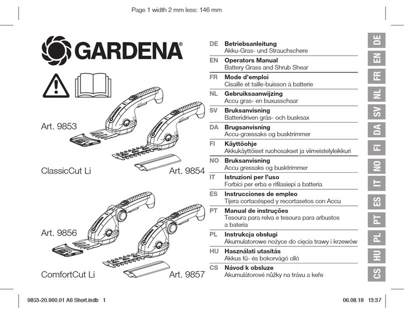 Gardena ClassicCut Li 9853 User manual