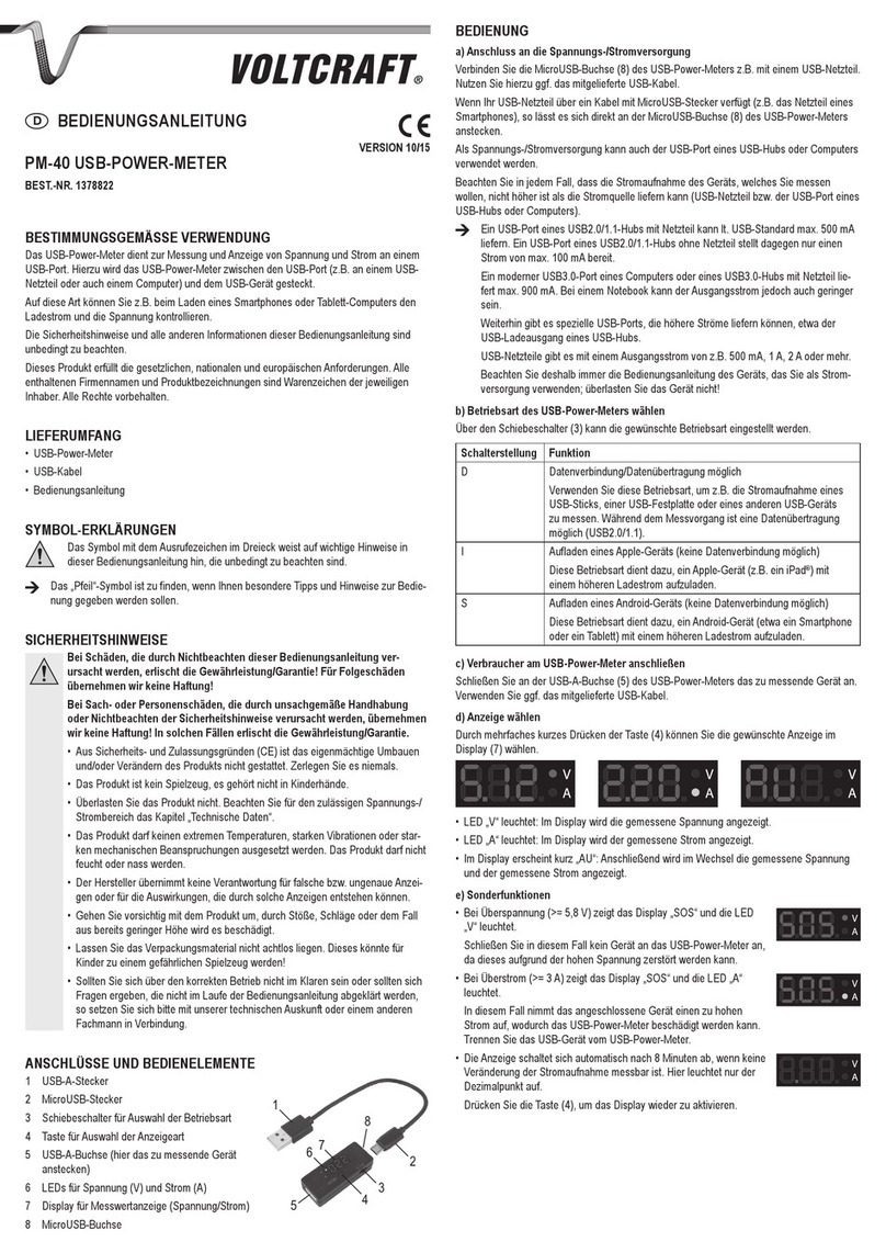VOLTCRAFT PM-40 User manual VOLTCRAFT PM-40 User manual