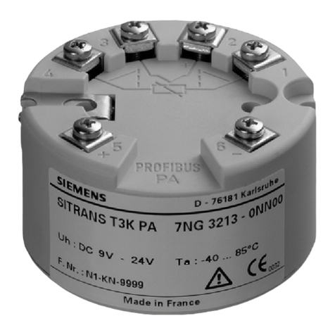 Siemens SITRANS T3K PA instruction manual