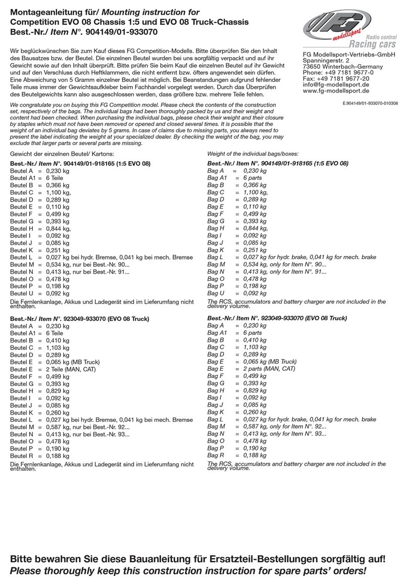 FG Modellsport Competition EVO 08 Chassis Mounting instruction