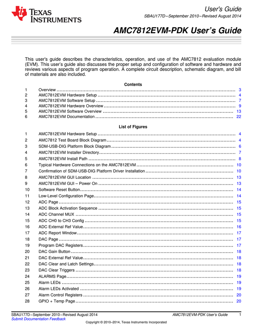 Texas Instruments AMC7812EVM-PDK user guide