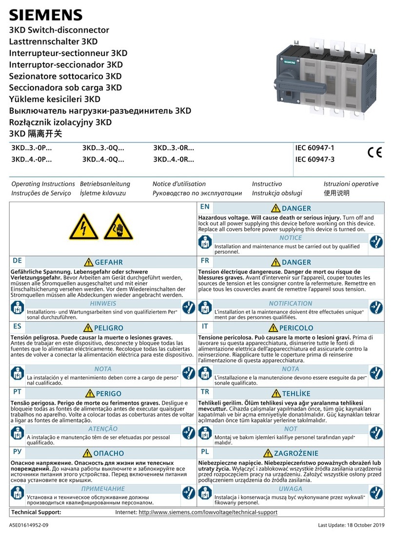 Siemens 3KD 3 0P Series User manual