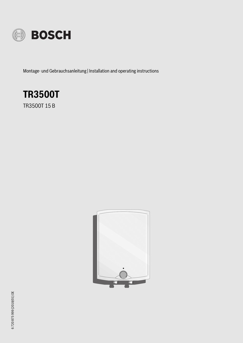 Bosch TR3500T Series Installation and operating instructions Bosch TR3500T Series Installation and operating instructions