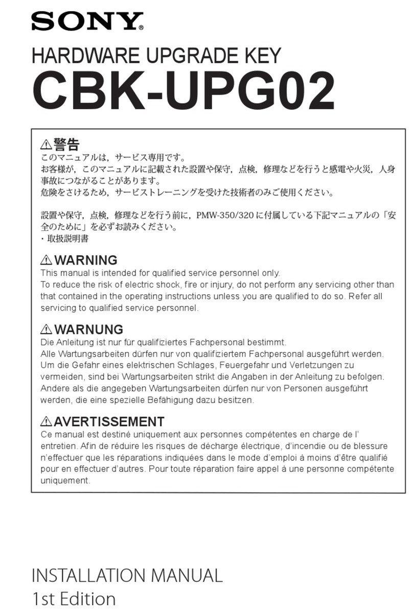 Sony CBK-UPG02 installation manual