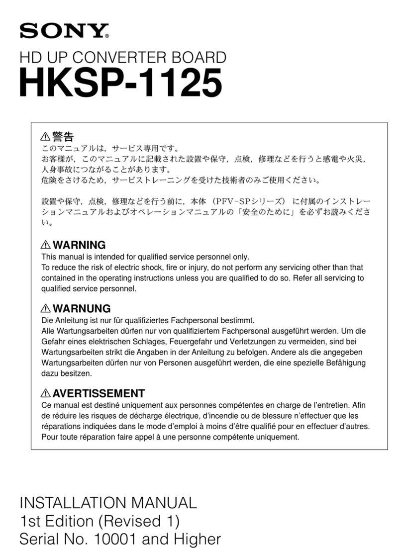 Sony HKSP-1125 installation manual
