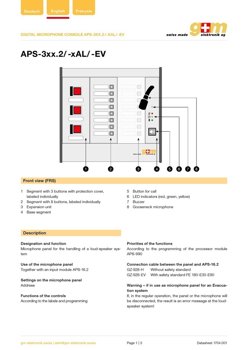 G+M Elektronik APS-3 2 Series manual