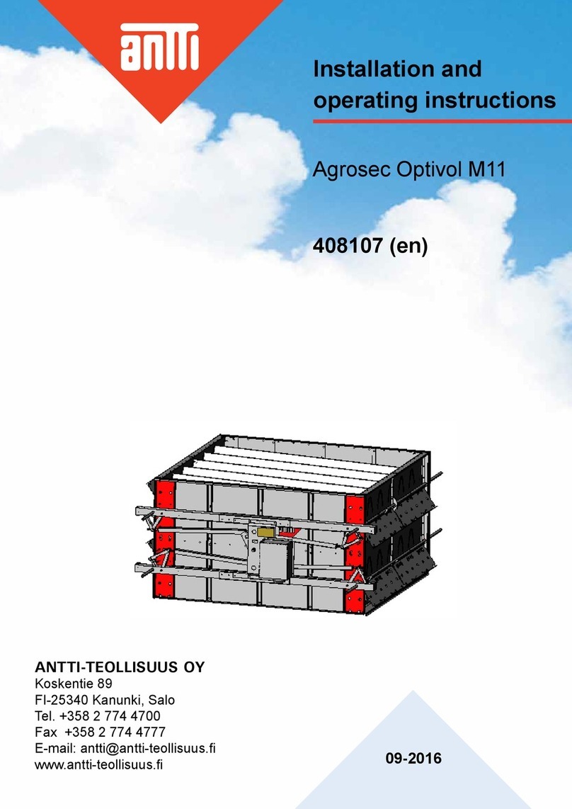 ANTTI Agrosec Optivol M11 Installation and operating instructions