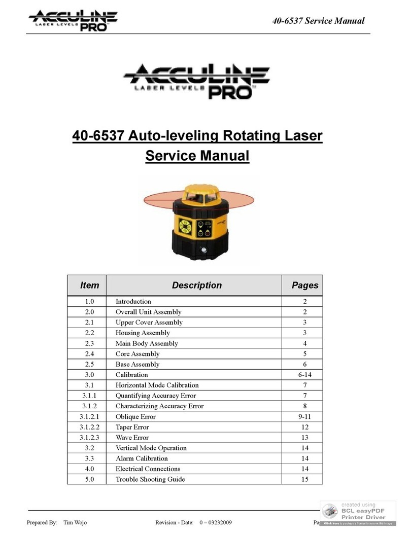 AccuLine 40-6537 Service manual