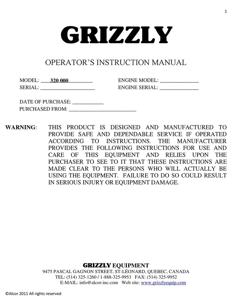Grizzly 320 000 Operator's instruction manual