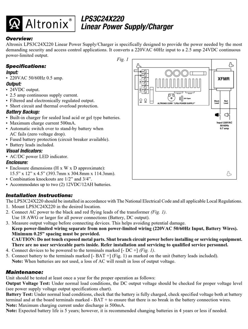 Altronix LPS3C24X220 User manual