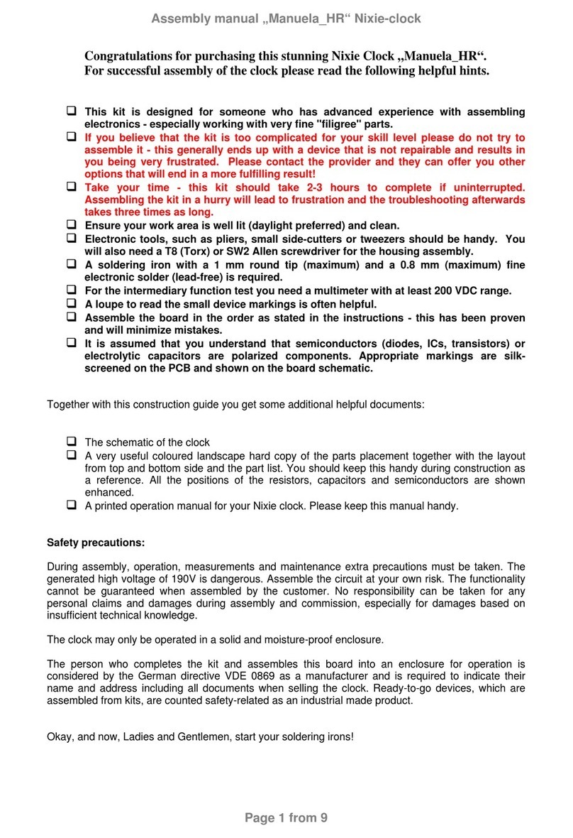 Mr. Nixie Manuela HR Assembly manual