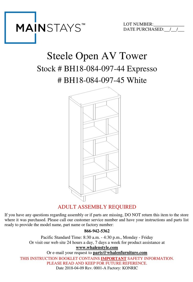 Mainstays BH18-084-097-45 User manual Mainstays BH18-084-097-45 User manual