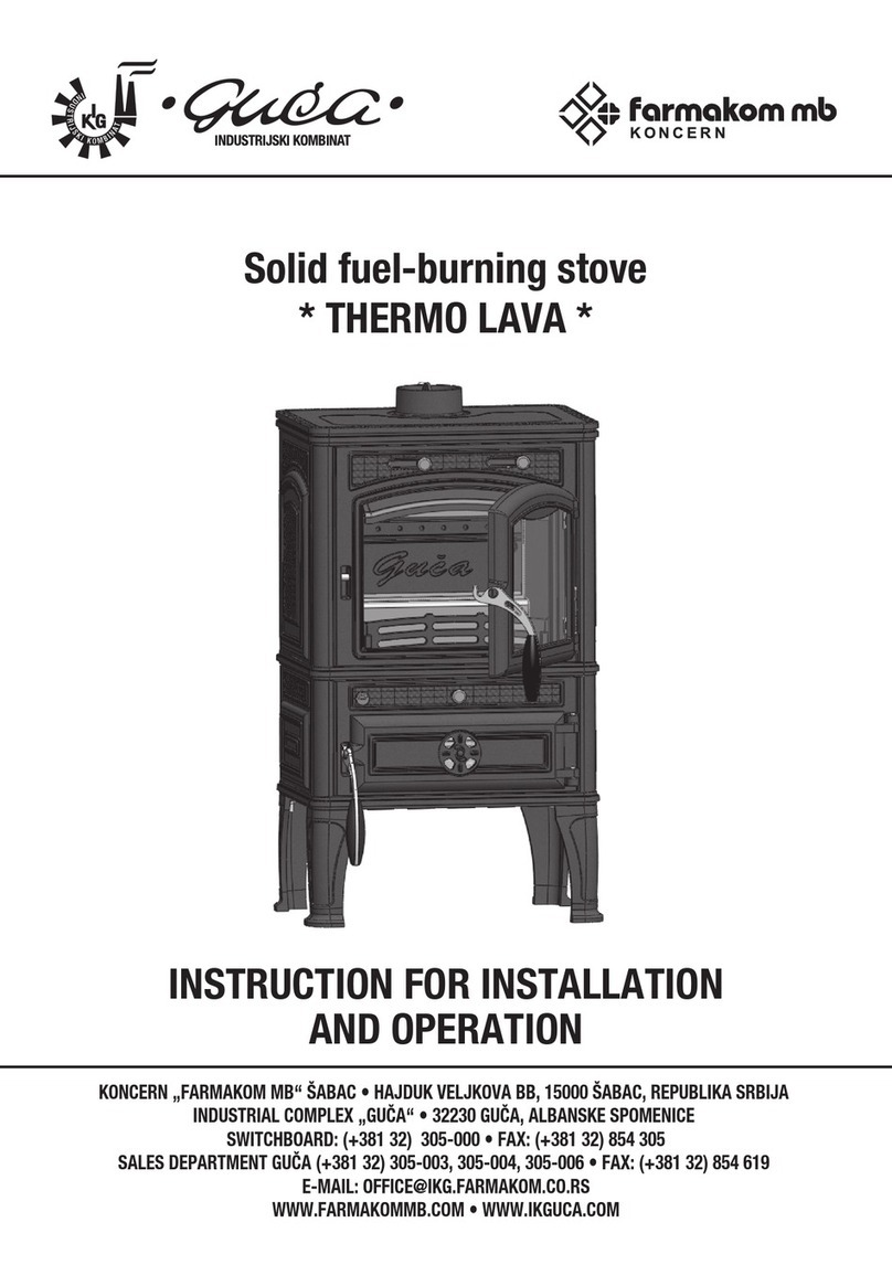 Guca THERMO LAVA Instructions for installation and operation
