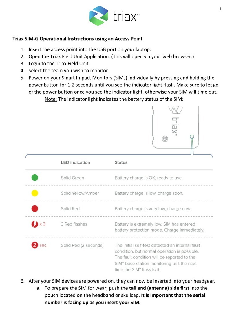 Triax SIM-G operating instructions