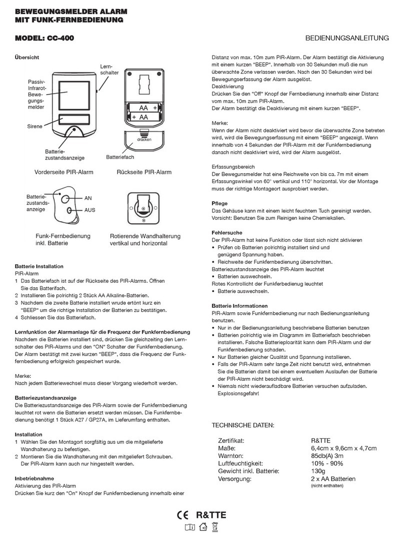 R&TTE CC-400 instruction manual