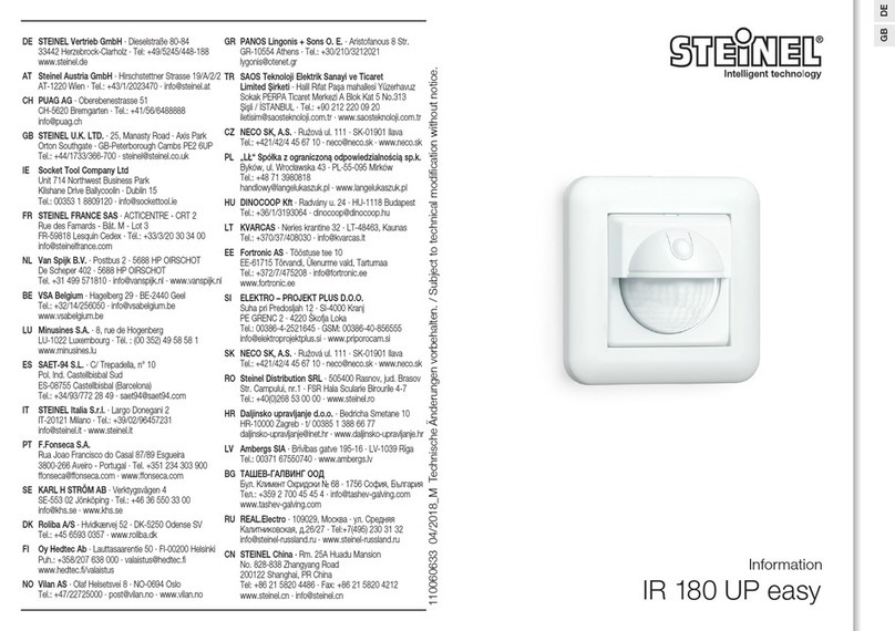 STEINEL IR 180 UP easy manual