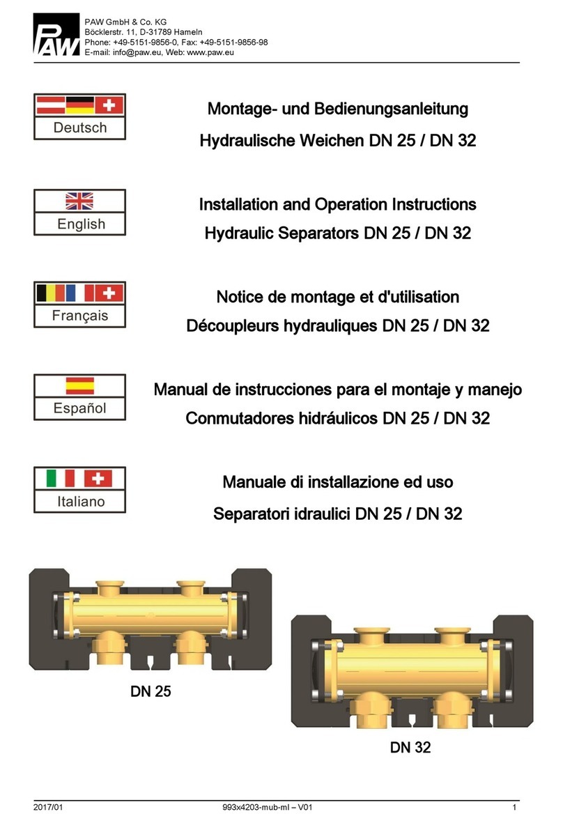 PAW DN 32 Installation and operation instructions