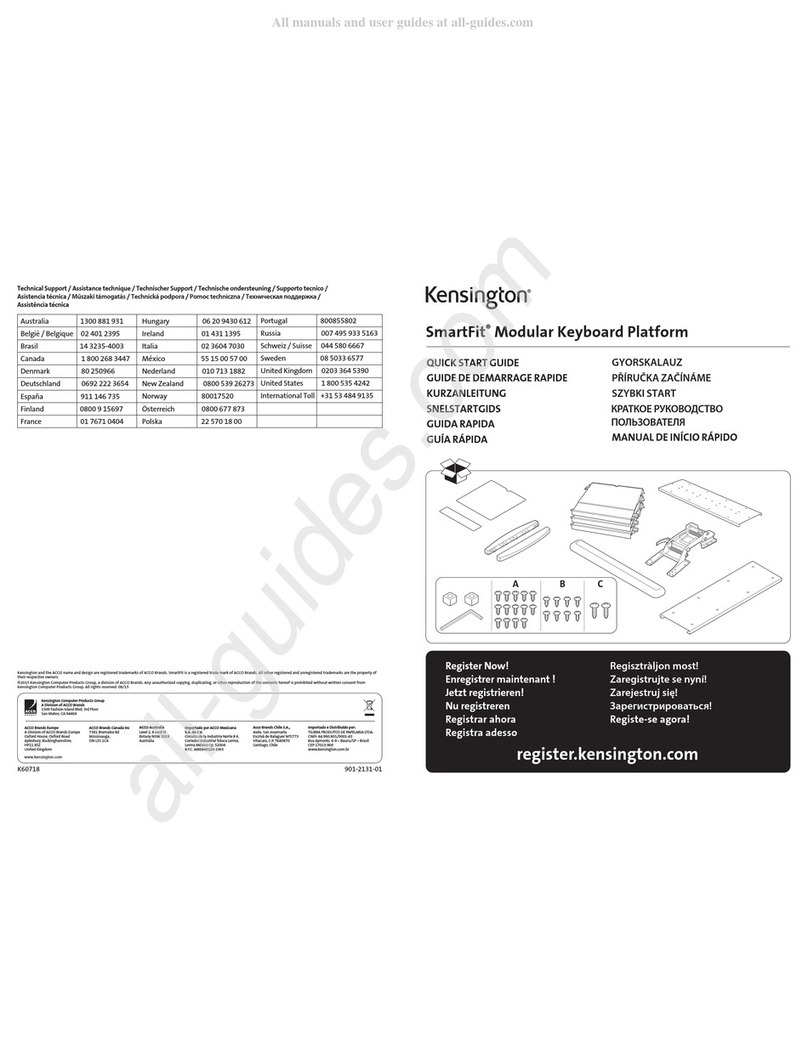Kensington SmartFit K60718 quick start guide