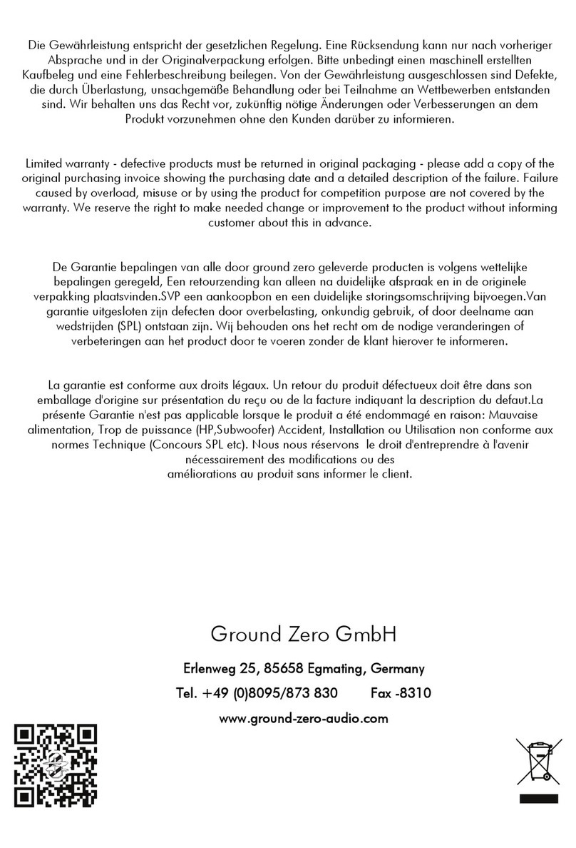 Ground Zero RADIOACTIVE GZRA MICRO FOUR User manual