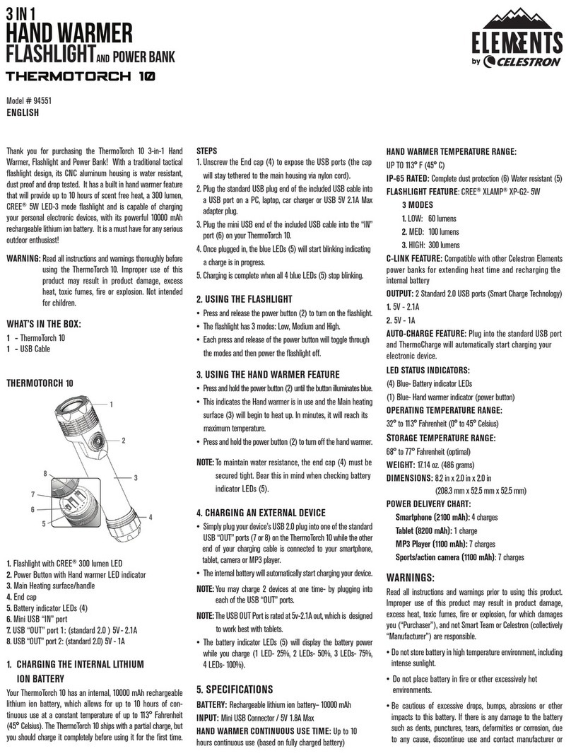 Celestron ELEMENTS ThermoTorch 10 manual