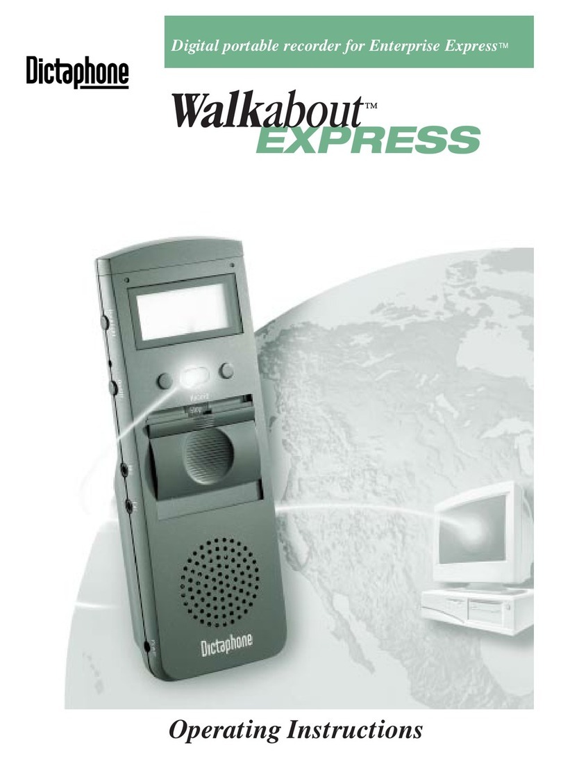Dictaphone Walkabout Express operating instructions